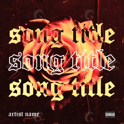 Premade cover art “Red Rose”: rose, red tones