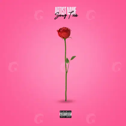 Premade cover art “Red Rose”: rose, red tones
