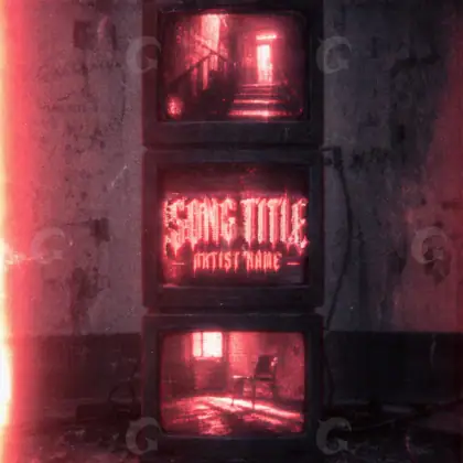 Premade cover art “Red Screen”: screen, red tones