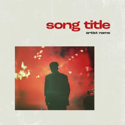 Premade cover art “Red Silhouette”: silhouette and man, red tones