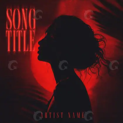 Album cover art “Red Silhouette”: silhouette and woman, red tones