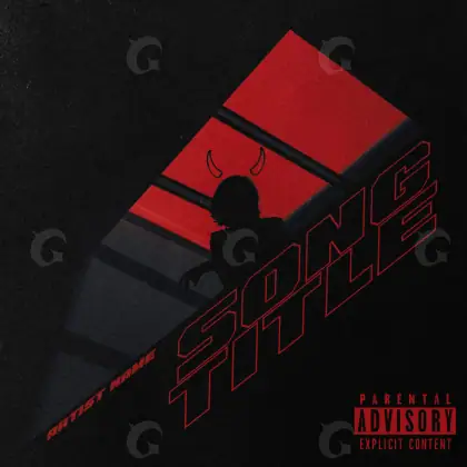 Готовая обложка для трека «Red Silhouette»: силуэт; палитра — красная