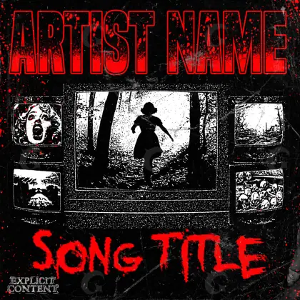 Album cover art “Red Silhouette”: silhouette and woman, red tones