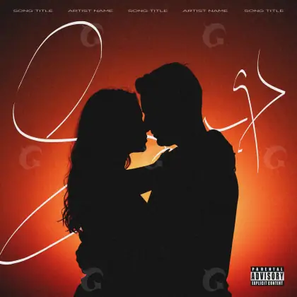 Premade cover art “Red Silhouette”: silhouette and man, red tones