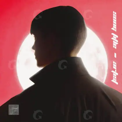 Portada para canción «Red Silhouette»: silueta y mujer; color rojo