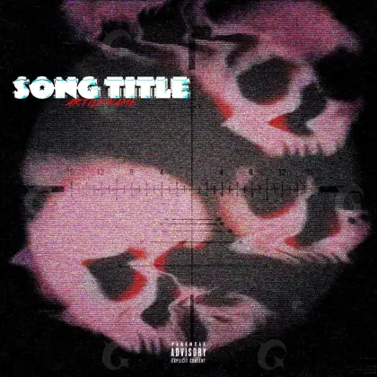 Music cover artwork “Red Skull”: skull, red tones