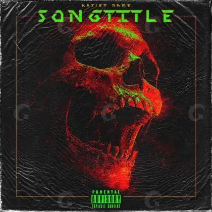 Portada prediseñada «Red Skull»: calavera; color rojo