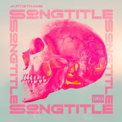 Premade cover art “Red Skull”: skull, red tones