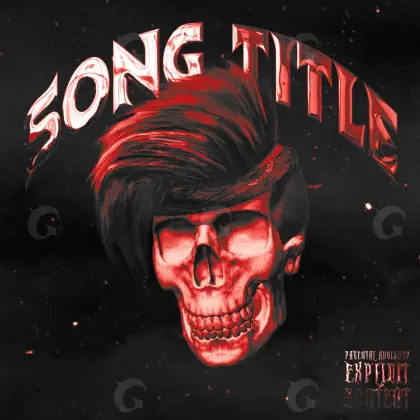 Music cover artwork “Red Skull”: skull, red tones