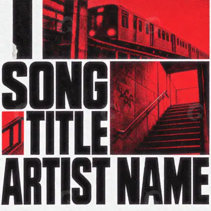 Music cover artwork “Red Stairs”: stairs, red tones