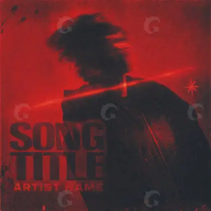 Arte de portada musical «Red Star»: estrella; color rojo