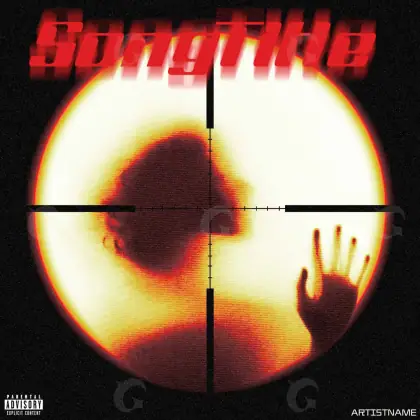 Portada prediseñada «Red Sun»: sol y mano; color rojo