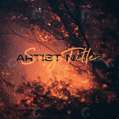 Portada para canción «Red Tree»: árbol y estrella; color rojo