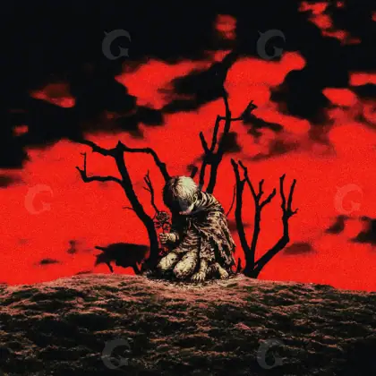 Обложка для песни «Red Tree»: дерево; палитра — красная