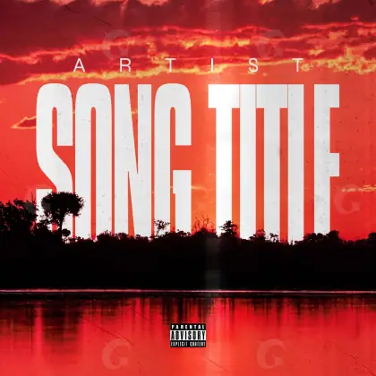 Album cover art “Red Tree”: tree and water, red tones