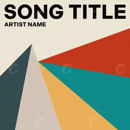 Music cover artwork “Red Triangle”: triangle, red tones