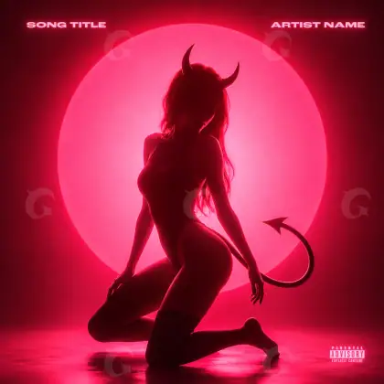 Music cover artwork “Red Woman”: woman, red tones