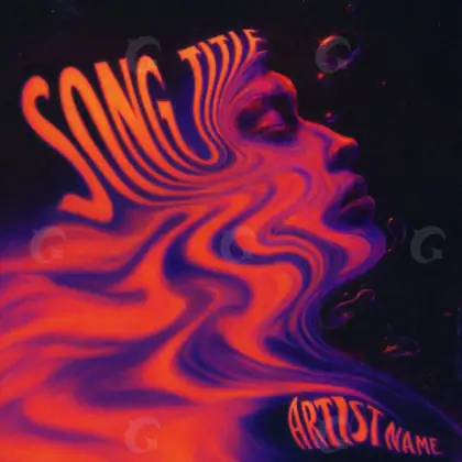 Arte de portada musical «Red Woman»: mujer y rostro; color rojo
