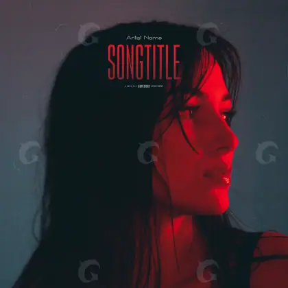 Portada prediseñada «Red Woman»: mujer y rostro; color rojo