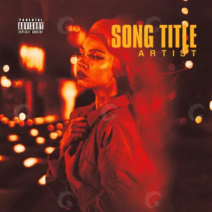 Premade cover art “Red Woman”: woman, red tones