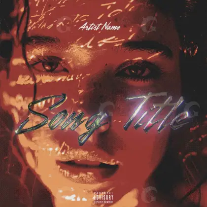Music cover artwork “Red Woman”: woman and face, red tones