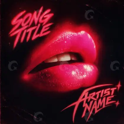 Music cover artwork “Red Woman”: woman and lips, red tones