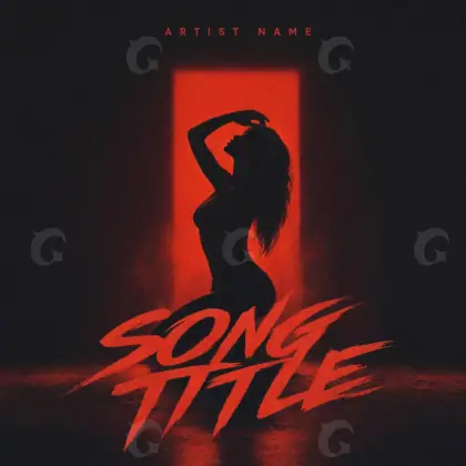 Premade cover art “Red Woman”: woman, red tones