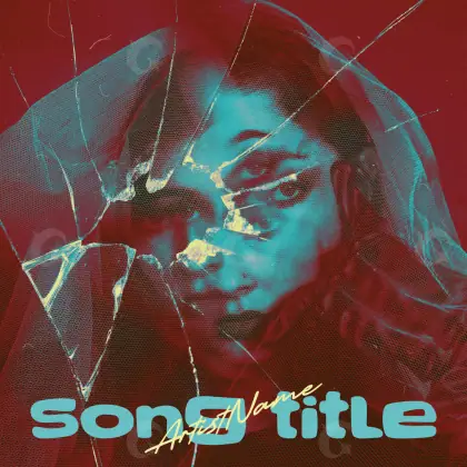 Album cover art “Red Woman”: woman and face, red tones