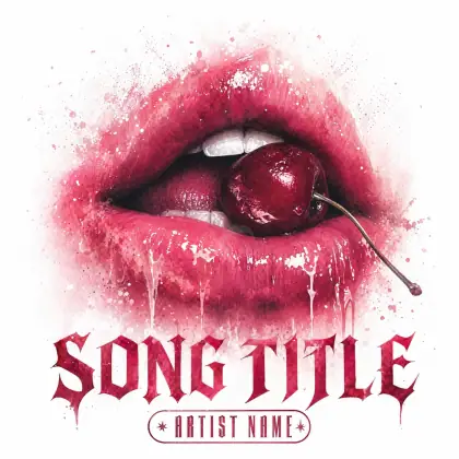 Music cover artwork “Red Woman”: woman and lips, red tones