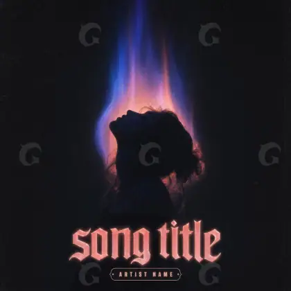 Music cover artwork “Red Woman”: woman and face, red tones