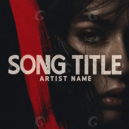 Album cover art “Red Woman”: woman and face, red tones