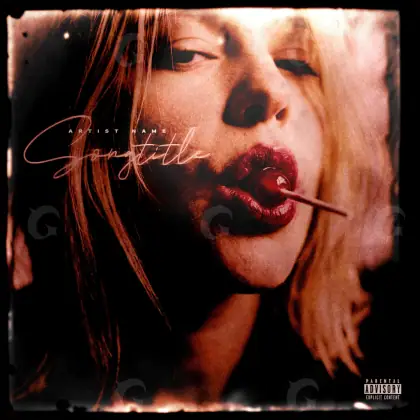 Album cover art “Red Woman”: woman and lips, red tones