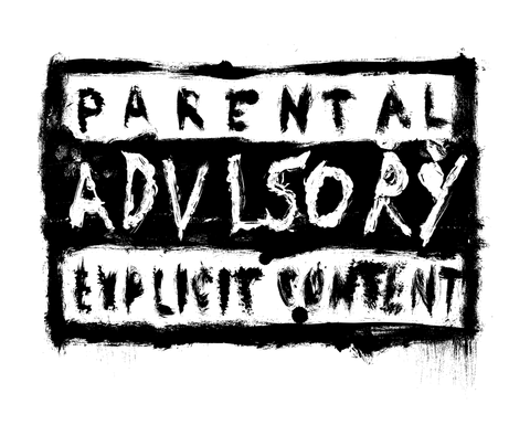 Parental Advisory: Grunge stamp, black Parental Advisory “Parental Advisory Explicit Content” logo — Grunge stamp, black version, PNG with a transparent background (explicit content label for cover art)