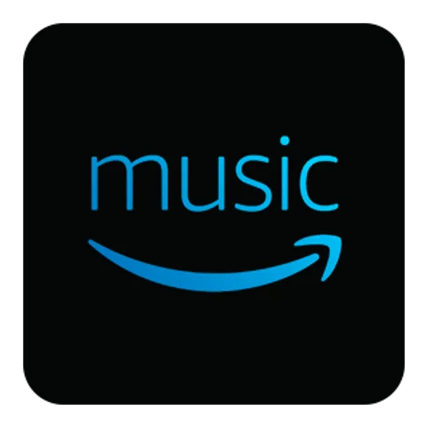 Значок Amazon Music (Amazon Music) — чёрная версия, PNG с прозрачным фоном