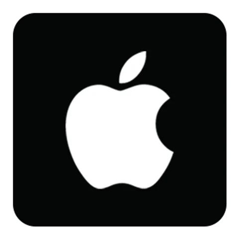 Значок Apple Music (Apple Music) — чёрная версия, классический знак, PNG с прозрачным фоном