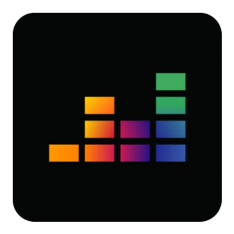 Значок Deezer (Deezer) — чёрная версия, PNG с прозрачным фоном
