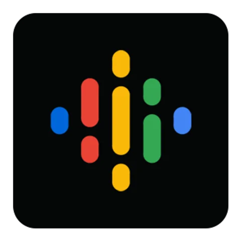 Значок Google Podcasts (Google Podcasts) — чёрная версия, PNG с прозрачным фоном