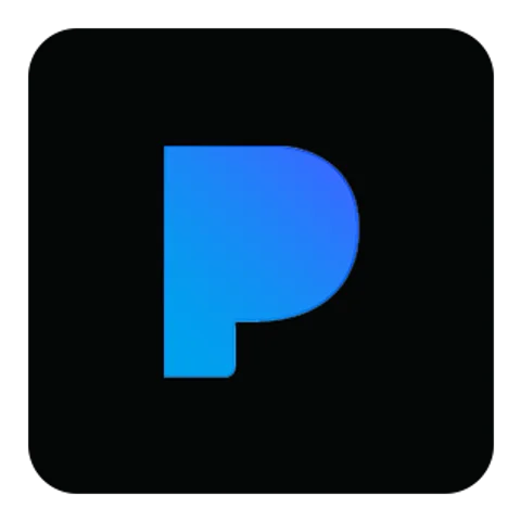 Значок Pandora (Pandora) — чёрная версия, PNG с прозрачным фоном