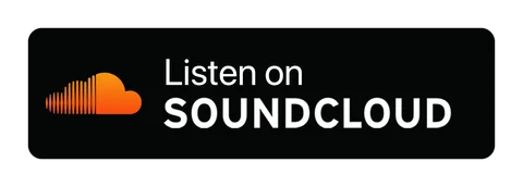 Плашка «Слушайте на» SoundCloud (SoundCloud) — чёрная версия, PNG с прозрачным фоном