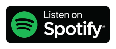 Плашка «Слушайте на» Spotify (Spotify) — чёрная версия, PNG с прозрачным фоном