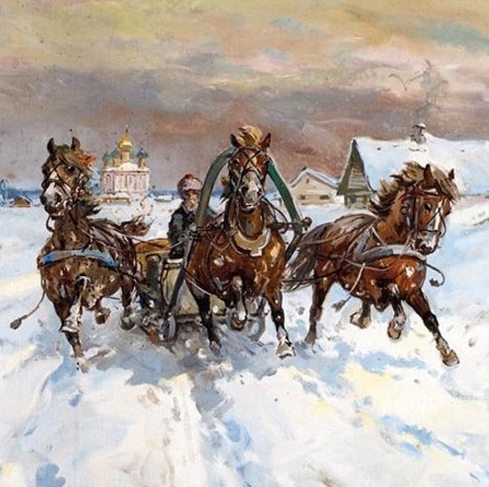 Русская народная песня Вот мчится тройка почтовая