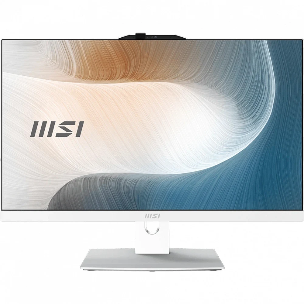 Моноблок MSI Modern AM242P 1M-1022XRU 23.8" Full HD Core 5 120U (1.4) 16Gb SSD512Gb Graphics без ОС GbitEth WiFi BT 120W клавиатура мышь Cam белый 1920x1080