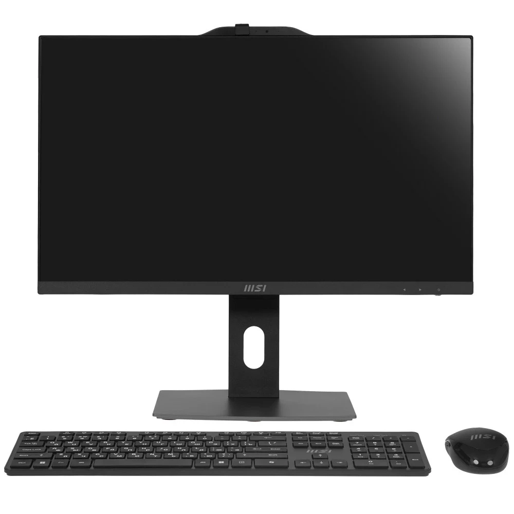 Моноблок/ MSI PRO AP242P 14M-661XRU 23.8"(1920x1080 IPS)/Intel Core i7 14700(2.1Ghz)/16384Mb/512PCISSDGb/noDVD/Int:Intel UHD Graphics 770/Cam/BT/WiFi/-/war 1y/4.63kg/Black/DOS + Wireless KB+M