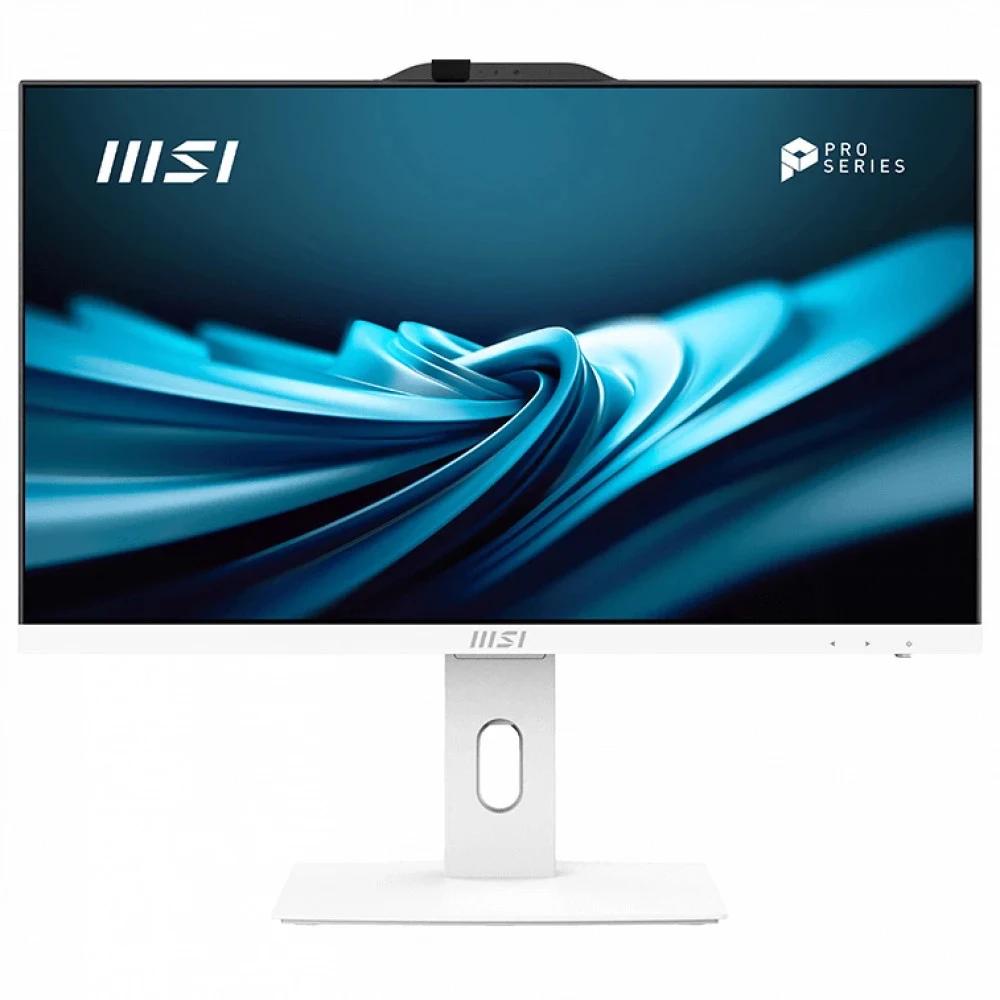 Моноблок MSI Pro AP242P 14M AiO 23,8" FHD(1920x1080)IPS AG Non-touch, Core i3-14100 (3.5GHz), 8Gb DDR5 (1x8Gb), 512GB SSD, Intel UHD,WiFi,BT,camera,WirelessKB&mouse Eng/Rus,noOS,1y w-ty,White