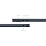 Ноутбук Apple MacBook Air A3113 M3 8 core 16Gb SSD256Gb/8 core GPU 13.6" Liquid Retina (2560x1664) Mac OS midnight WiFi BT Cam (MC8K4LL/A)