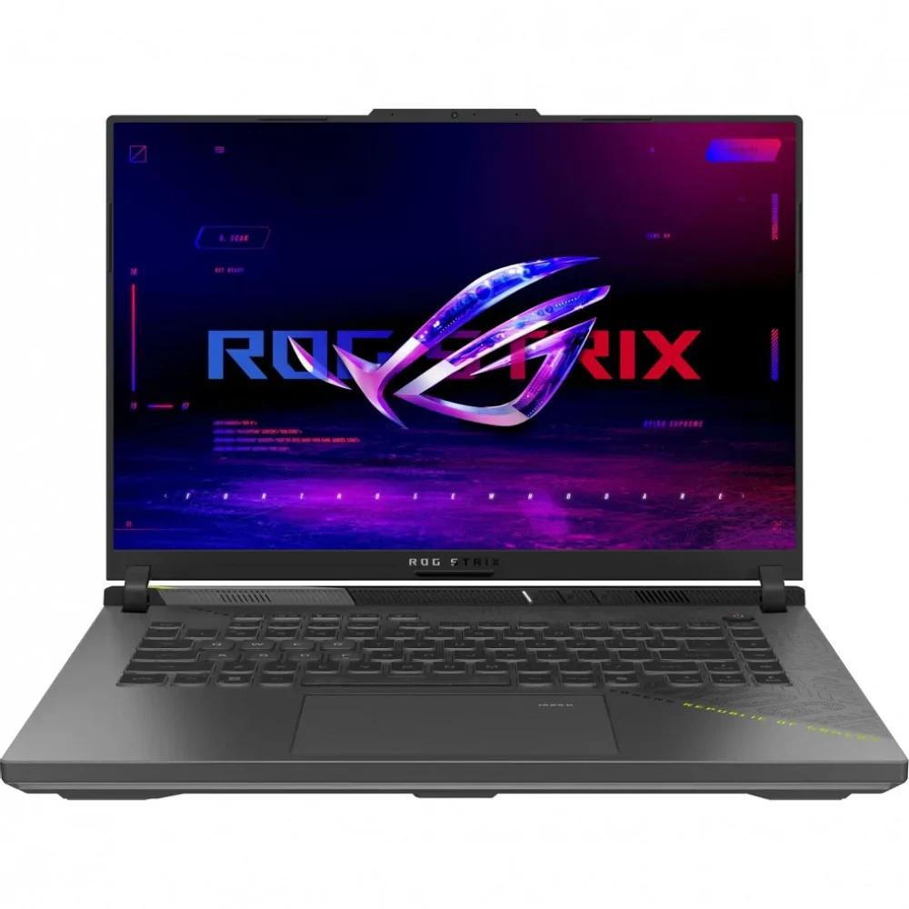 Ноутбук/ ASUS ROG Strix G16 G614PP-S5119 16"(2560x1600 (матовый, 240Hz) IPS)/AMD Ryzen 9 8940HX(4Ghz)/32768Mb/1024PCISSDGb/noDVD/Ext:nVidia GeForce RTX 5070(8192Mb)/Cam/BT/WiFi/90WHr/war 1y/2.5kg/Vo