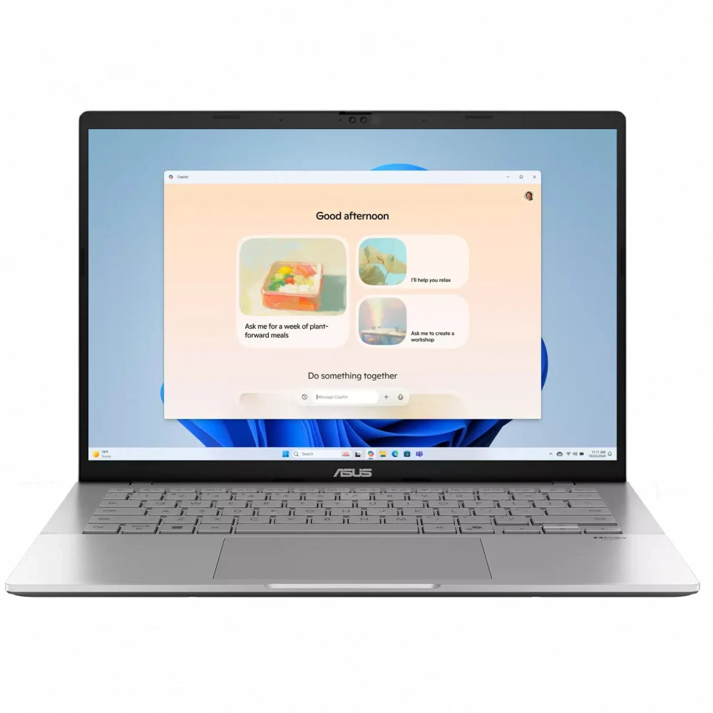 Ноутбук, ASUS Vivobook S14 S3407CA-LY014W, 90NB16J1-M00640, 14", FHD+ 1920x1200, IPS, 60Hz, Core Ultra 5 225H, 16GB DDR5, 512GB SSD M.2, Intel Graphics, Windows 11 Home, Серебряный