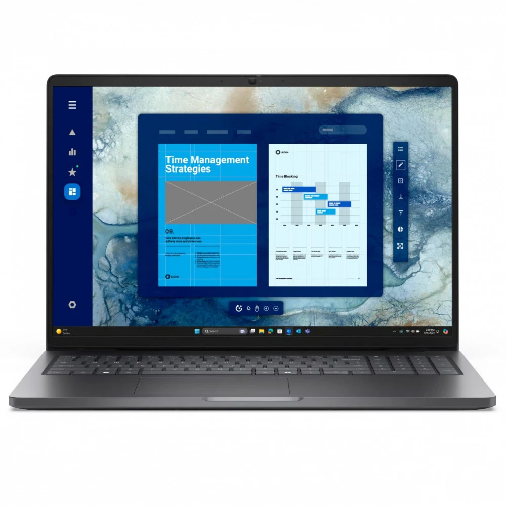 Ноутбук Dell/Pro 16 PC16250/3г/Core Ultra 7/265U/1,7 GHz/16 Gb/SSD/512 Gb/No ODD/Graphics/integrated/16 ''/1920x1200/Windows 11/Pro/Backlit Kb/Fingerp BTO121_PC16250_EMEA_210-BQHB