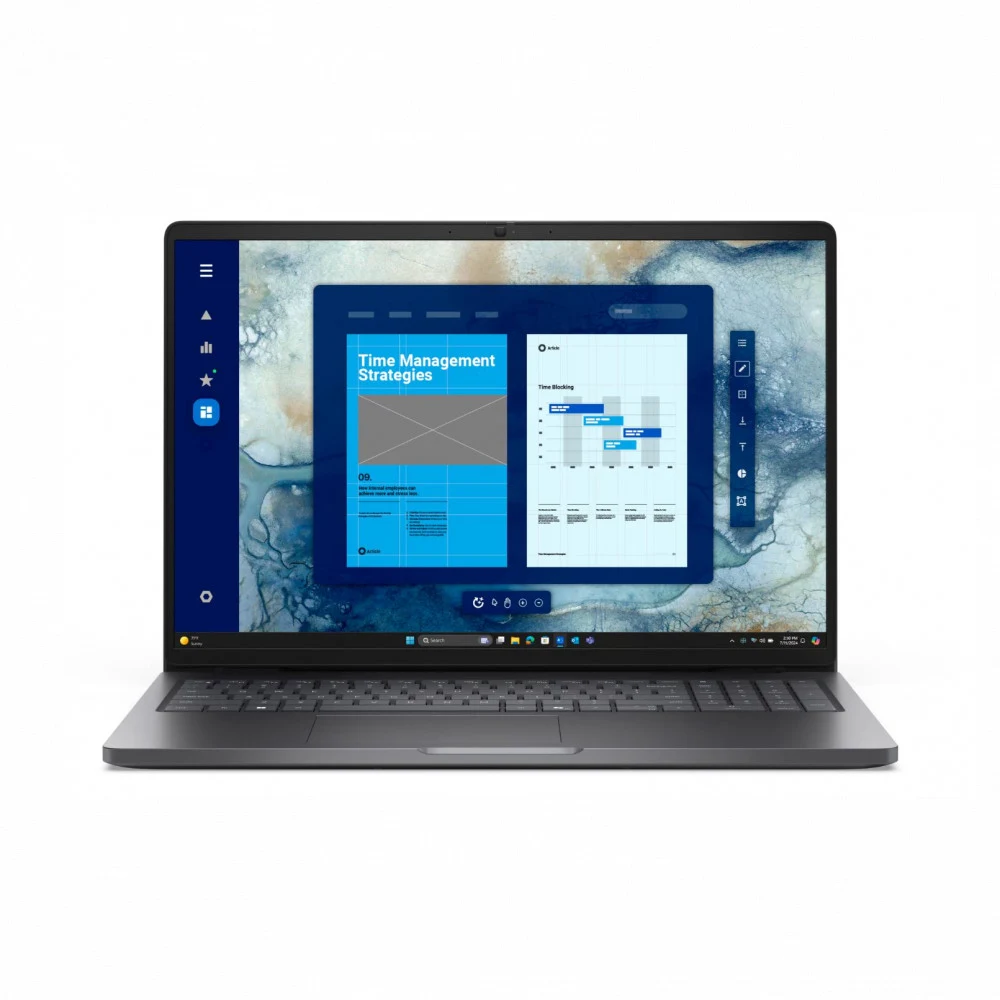 Ноутбук Dell/Pro 16 PC16255/3г/Ryzen AI 5/PRO 340/2 GHz/16 Gb/SSD/512 Gb/No ODD/Radeon/840M/16 ''/1920x1200/Windows 11/Pro/Backlit Kb/Fingerprint Read BTO602_PC16255_EMEA_210-BQPC