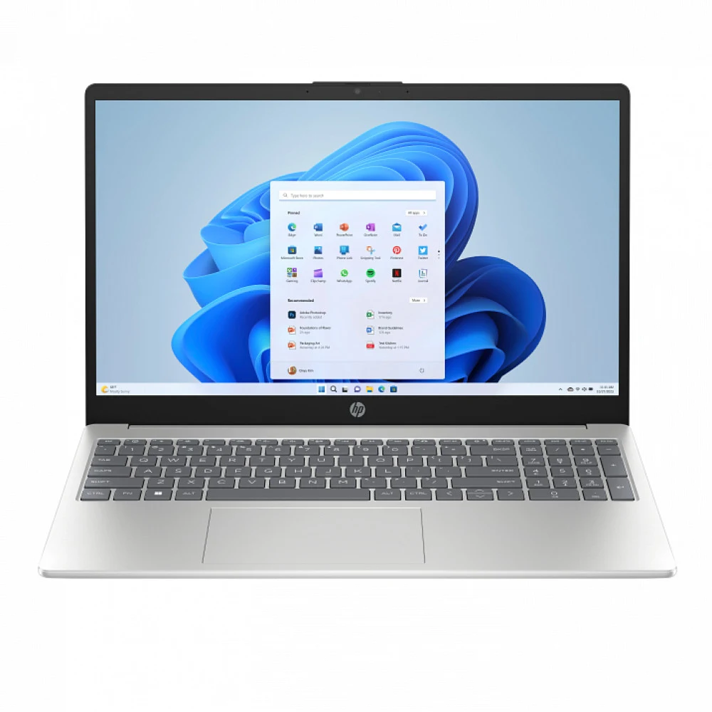 Ноутбук HP 15-fc0248ci,R5-7520U,8G 5500 LPD5 on-board,512G PCIe,IntGfx,15.6 FHD IPS 300 nits,W11H,Nat Silver,1080p,1yw
